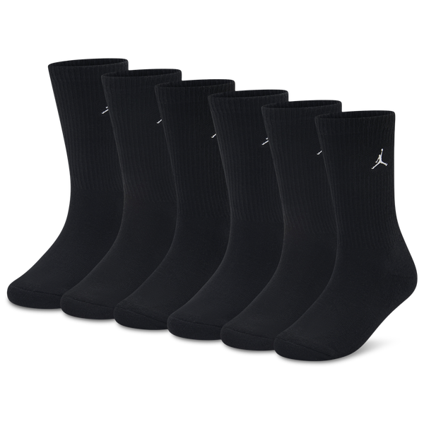 Jordan Everyday Essential 6PK Crew Socks - Youth - Black