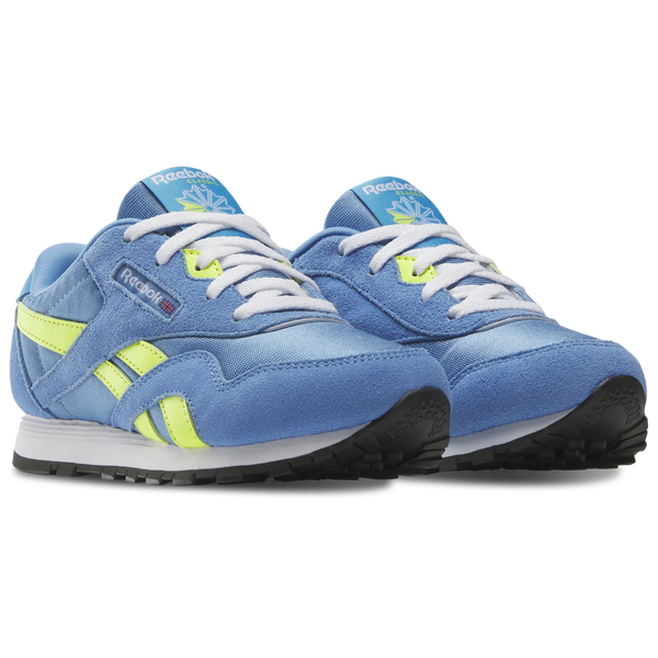 Reebok Classic Nylon - Girls' Preschool - Essential Blue/Solar Acid Yellow/Aluminum Blue - Image 2