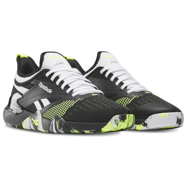 Reebok Nano Court - Men's - Footwear White/Black/Digital Lime - Image 2
