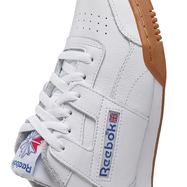 Reebok Workout Plus Leather - Men's - White/Vector Red/Vector Blue - Image 6