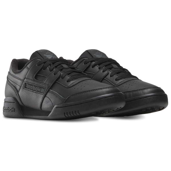 Reebok Workout Plus Leather - Men's - Black/Black/Gum - Image 2