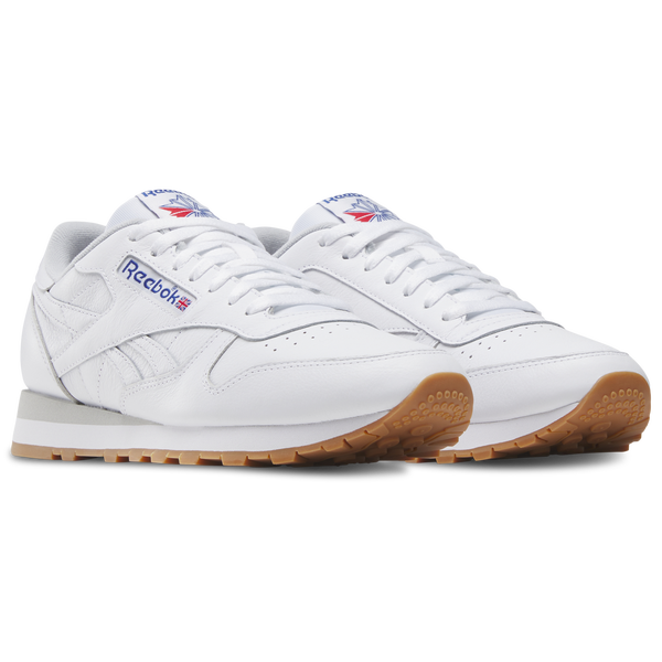 Reebok Classic Leather - Men's - Footwear White/Blue/Gum - Image 2