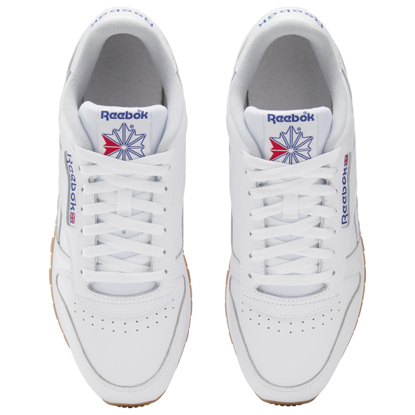 Reebok Classic Leather - Men's - Footwear White/Blue/Gum - Image 4