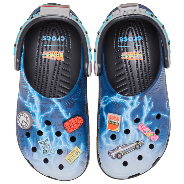 Crocs Back to The Future Classic Clogs - Men's - Blue/Multi - Image 4