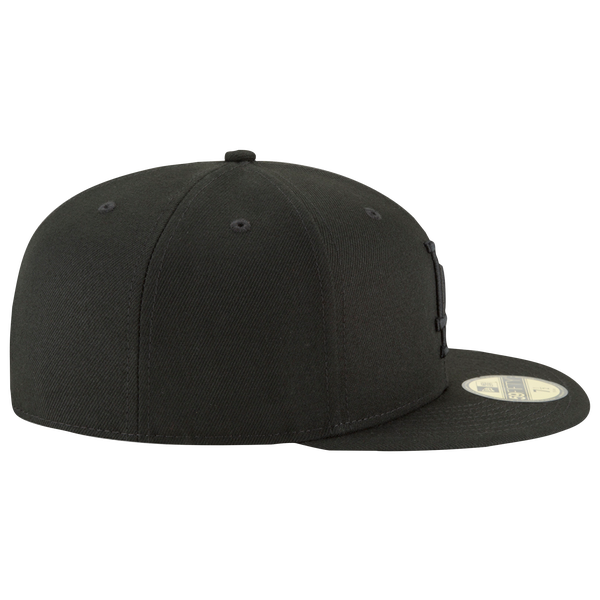 New Era Dodgers 59Fifty Cap - Men's - Black/Black - Image 5