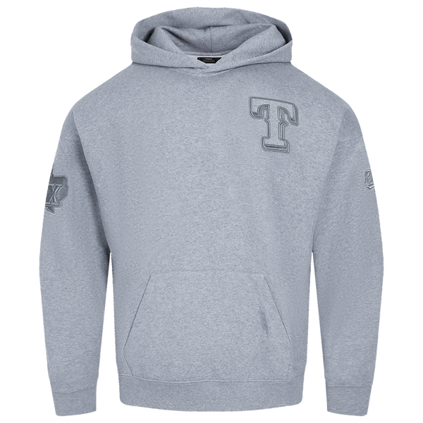 Pro Standard RANGERS NEUTRAL DROP SHOULDER FLC PO HOODIE - Men's - Dark Heather Gray