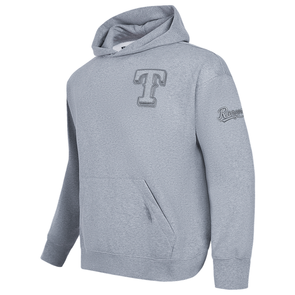 Pro Standard RANGERS NEUTRAL DROP SHOULDER FLC PO HOODIE - Men's - Dark Heather Gray - Image 3