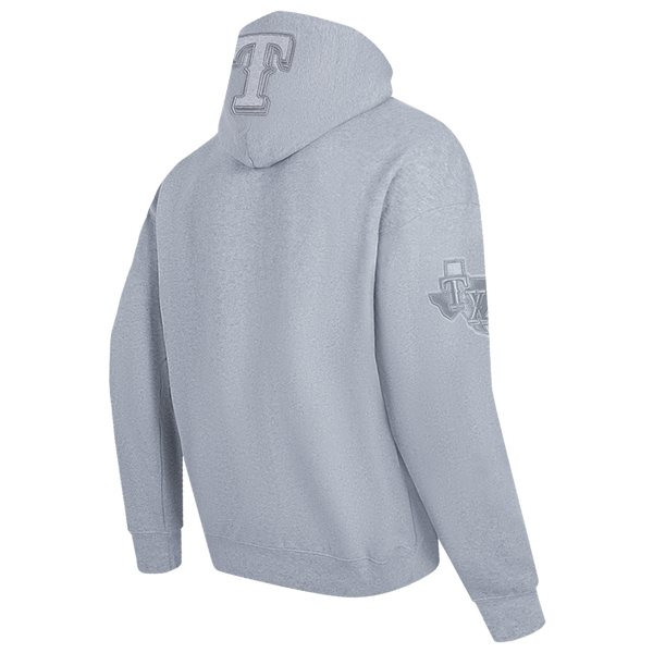 Pro Standard RANGERS NEUTRAL DROP SHOULDER FLC PO HOODIE - Men's - Dark Heather Gray - Image 4