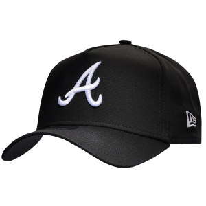 New Era Braves 9Forty A Frame Cap - Men's - Black/White