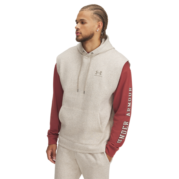 Under Armour Icon Fleece Sleeveless Hoodie - Men's - Timberwolf Taupe/Timberwolf Taupe