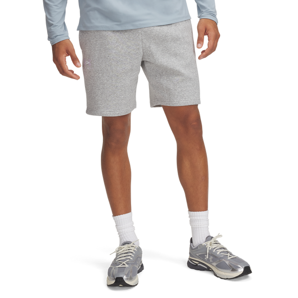 Under Armour Essential Fleece Shorts - Men's - Mod Gray/White