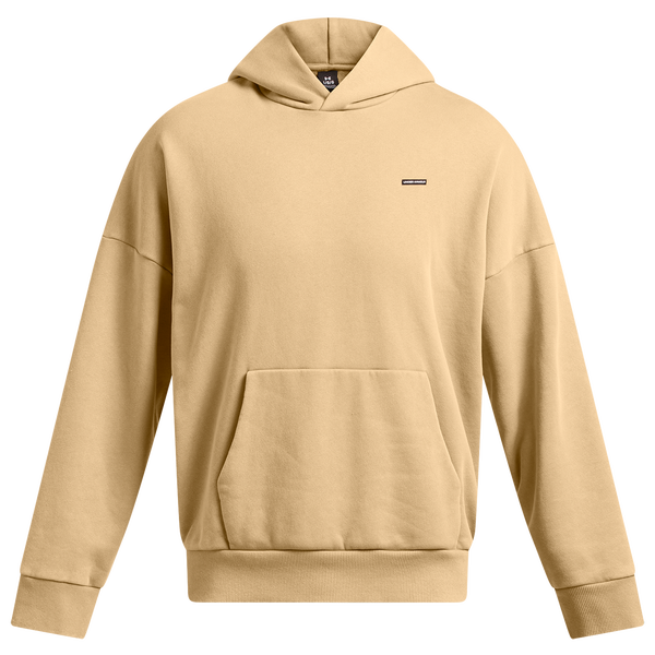 Under Armour Icon Heavyweight Fleece Wash Oversized Hoodie - Men's - Camel/White
