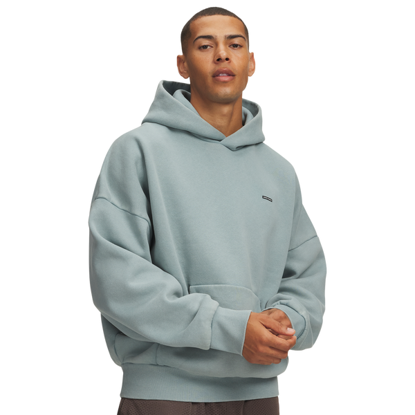 Under Armour Icon Heavyweight Fleece Wash Oversized Hoodie - Men's - White/Serpentine