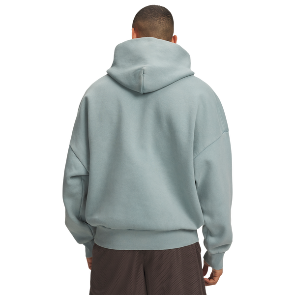 Under Armour Icon Heavyweight Fleece Wash Oversized Hoodie - Men's - White/Serpentine - Image 2