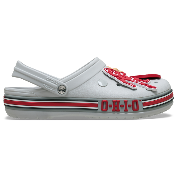 Crocs Collegiate Clogs - Men's - Grey/Red - Image 2