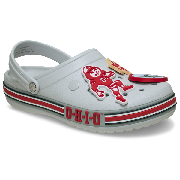 Crocs Collegiate Clogs - Men's - Grey/Red - Image 6
