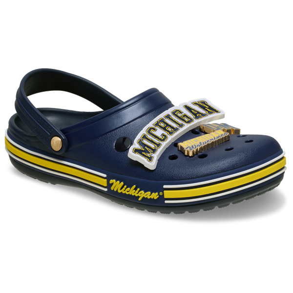 Crocs Collegiate Clogs - Men's - Yellow/Navy - Image 6
