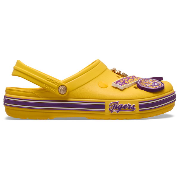 Crocs Collegiate Clogs - Men's - Yellow/Purple - Image 2