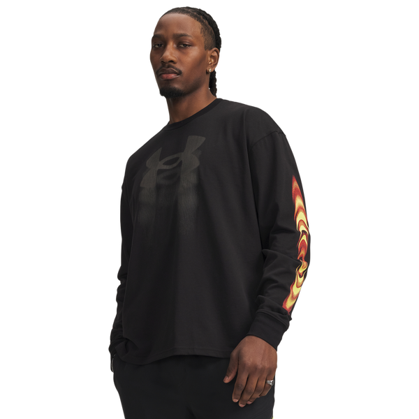 Under Armour HWT Echo Long Sleeve T-Shirt - Men's - Black/Black