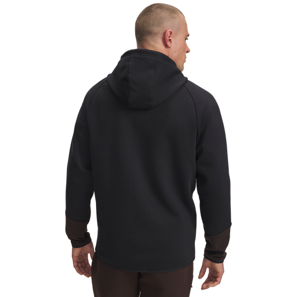 Under Armour Unstoppable Fleece Full-Zip Hoodie - Men's - Black/Kona Brown/Black - Image 2