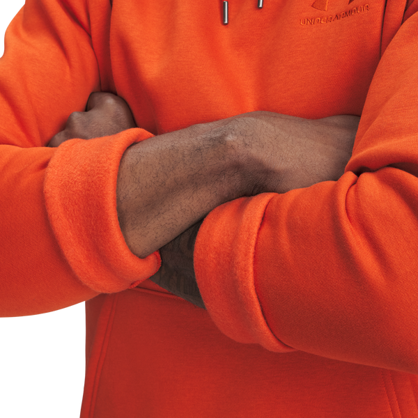 Under Armour Icon Fleece Hoodie - Men's - Surplus Orange/Surplus Orange - Image 3