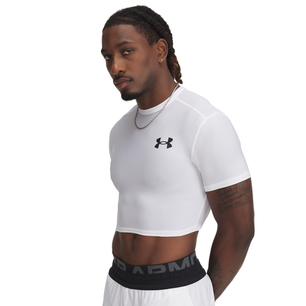 Under Armour Heatgear Og Compression Crop - Men's - White/Black