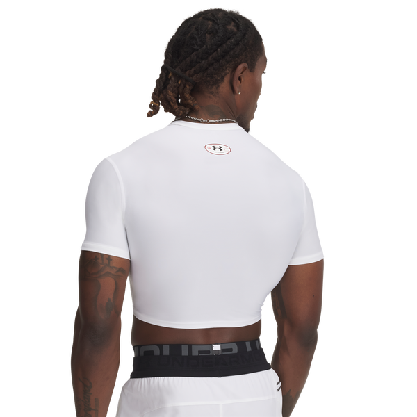 Under Armour Heatgear Og Compression Crop - Men's - White/Black - Image 2