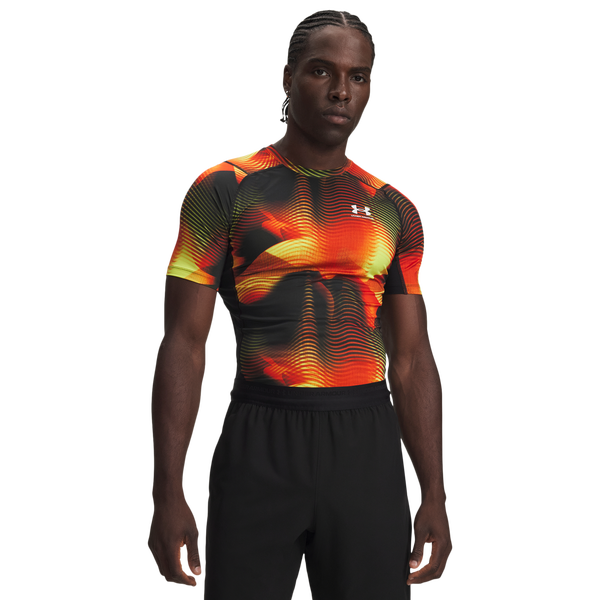 Under Armour HeatGear Printed T-Shirt - Men's - Black/Yellow