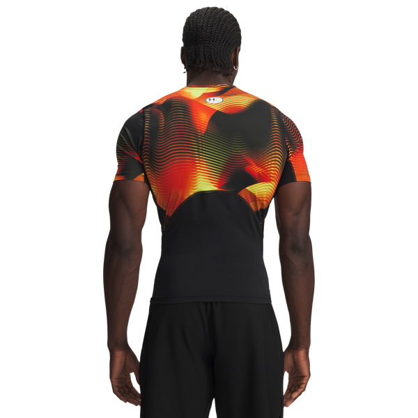 Under Armour HeatGear Printed T-Shirt - Men's - Black/Yellow - Image 2