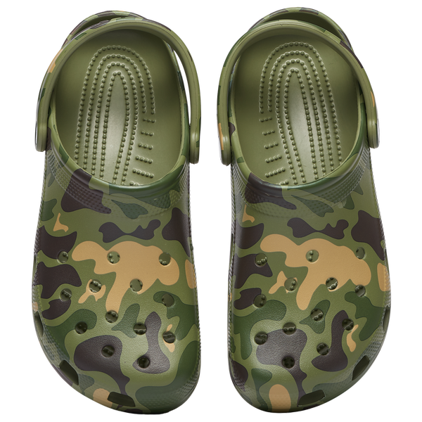 Crocs Classic Clogs Duck Camo - Men's - Cargo Green/Black/White - Image 4
