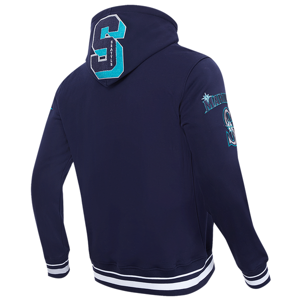Pro Standard MARINERS MASH UP RIB FLC PO HOODIE - Men's - Midnight Navy - Image 4