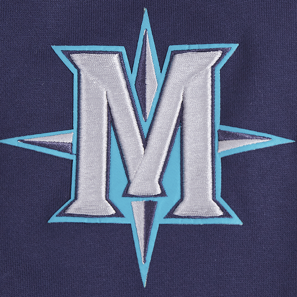 Pro Standard MARINERS MASH UP RIB FLC PO HOODIE - Men's - Midnight Navy - Image 7