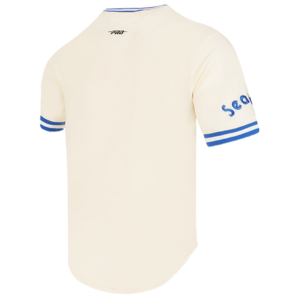 Pro Standard MARINERS RETRO CLASSIC DK TEE V2 - Men's - Eggshell/Royal Blue - Image 4