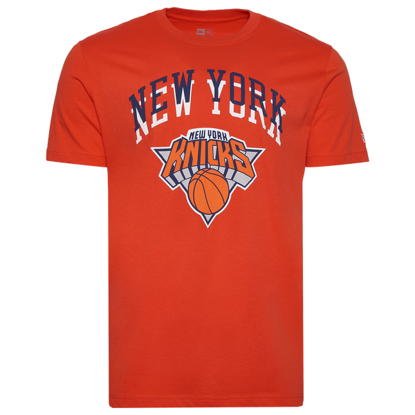 New Era Knicks Short Sleeve T-Shirt - Men's - Orange/Blue