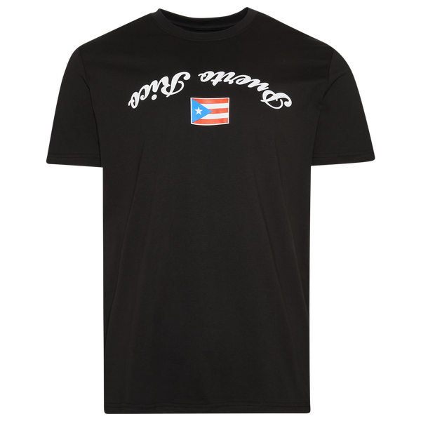 New Era Puerto Rico Upside Down T-Shirt - Men's - Black/White/Red