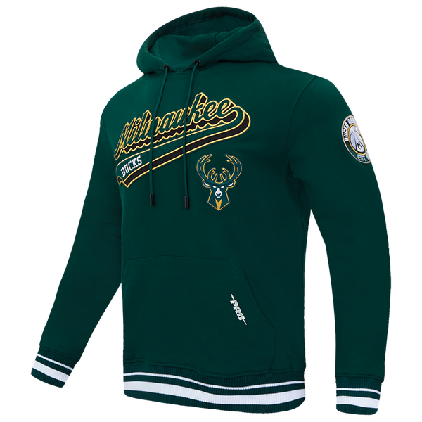 Pro Standard BUCKS SCRIPT TAIL RIB FLC PO HOODIE - Men's - Forest Green - Image 3