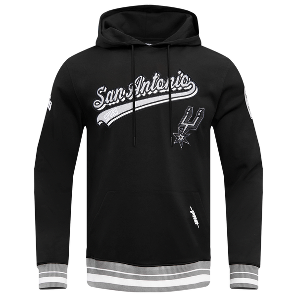 Pro Standard SPURS SCRIPT TAIL RIB FLC PO HOODIE - Men's - Black/Gray