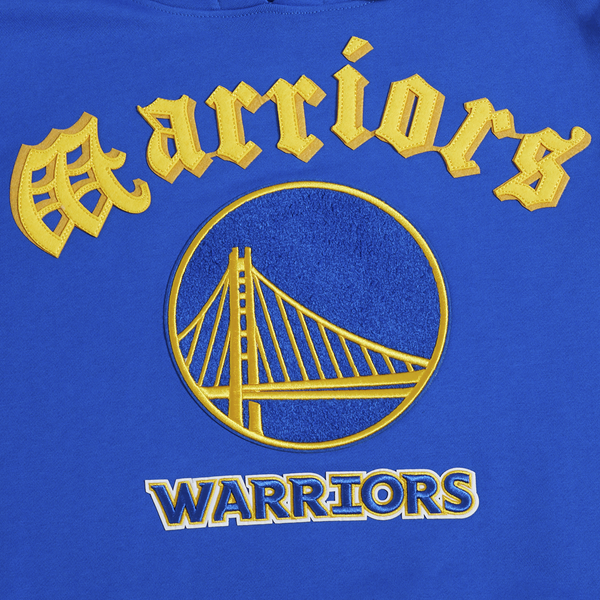 Pro Standard WARRIORS OLD ENGLISH FLC PO HOODIE - Men's - Royal Blue - Image 5