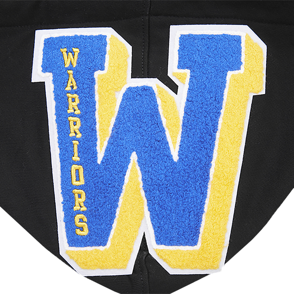 Pro Standard WARRIORS MASH UP RIB FLC PO HOODIE - Men's - Black/Royal Blue/Black - Image 5