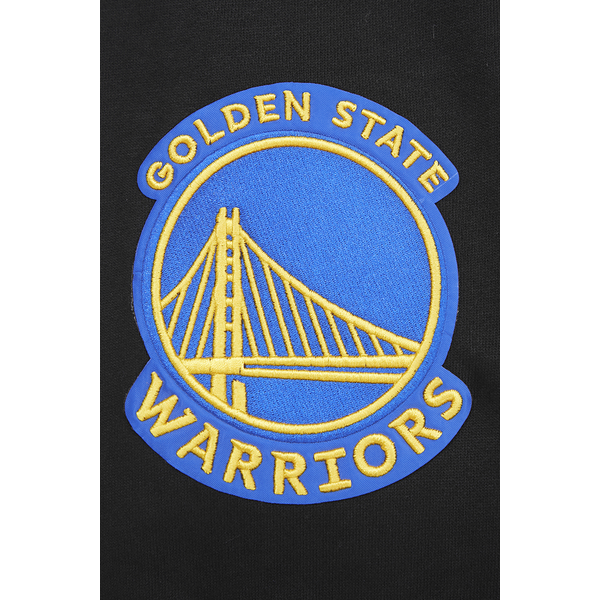 Pro Standard WARRIORS MASH UP RIB FLC PO HOODIE - Men's - Black/Royal Blue/Black - Image 8