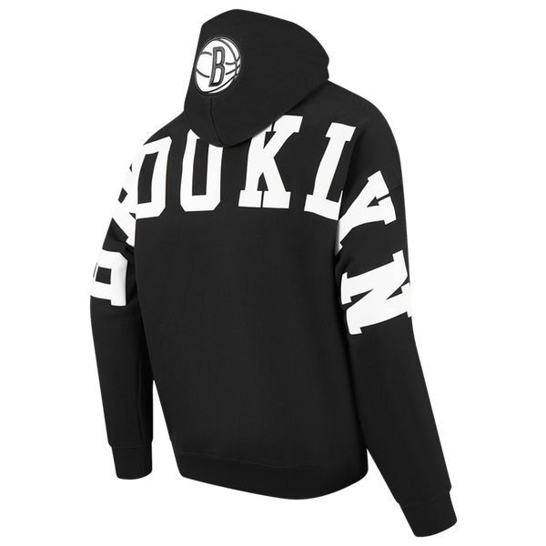Pro Standard Nets Pullover Hoodie - Men's - Black - Image 4