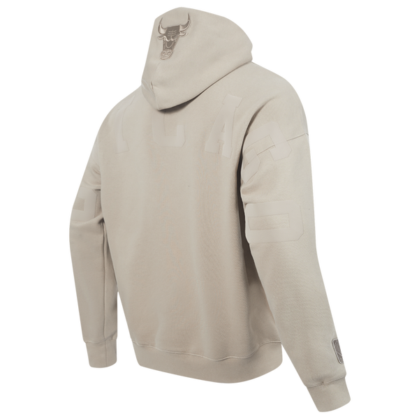 Pro Standard Bulls Logo Hoodie - Men's - Taupe - Image 4