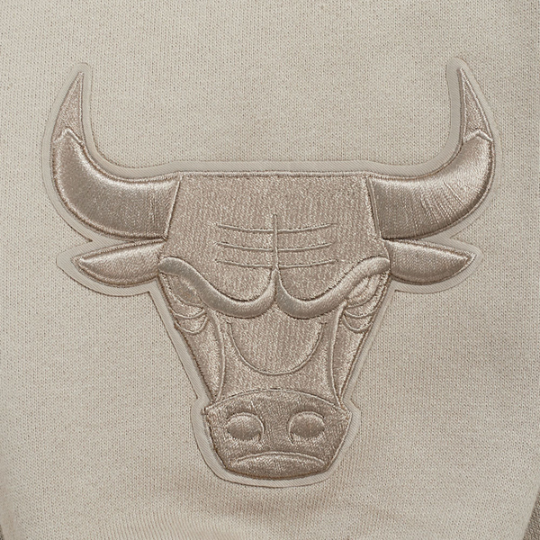 Pro Standard Bulls Logo Hoodie - Men's - Taupe - Image 6