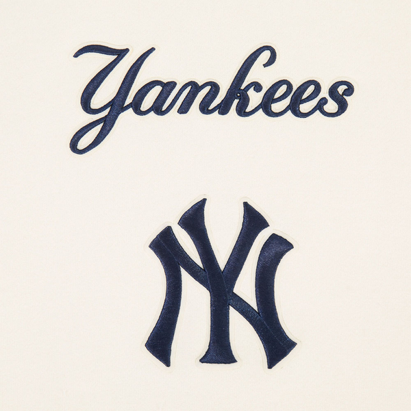 Pro Standard Yankees Pullover Hoodie - Men's - Eggshell - Image 3
