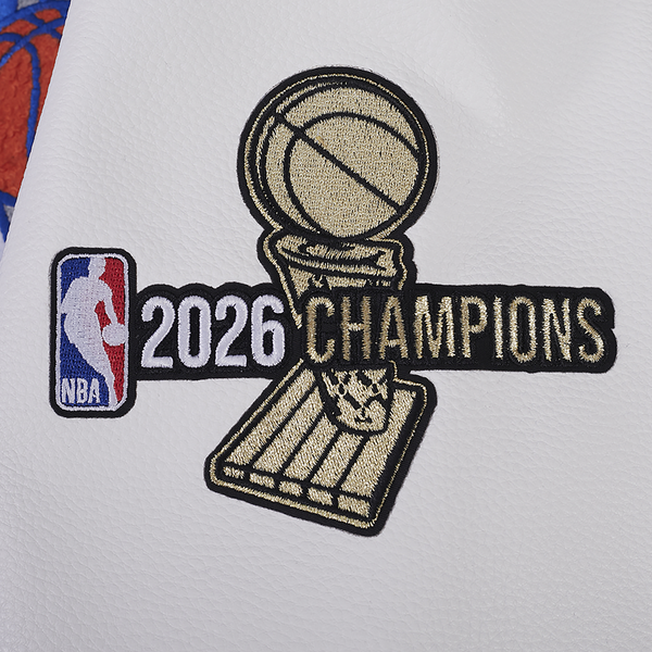 Pro Standard Knicks NBA Finals 2026 Rib Wool Varsity Jacket - Men's - Royal/Orange/Royal - Image 12