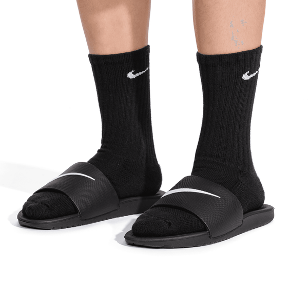 Nike Kawa Slides - Boys' Grade School - Black/White - Image 7