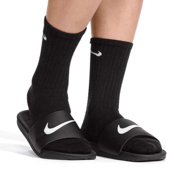Nike Kawa Slides - Boys' Grade School - Black/White - Image 8