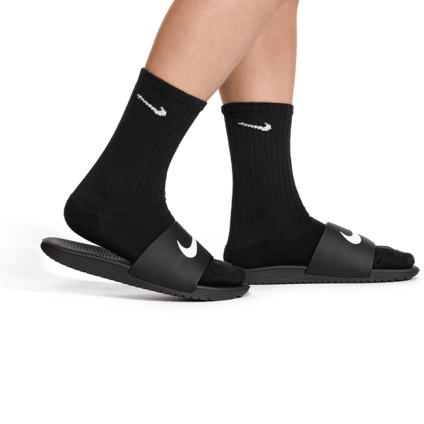 Nike Kawa Slides - Boys' Grade School - Black/White - Image 9