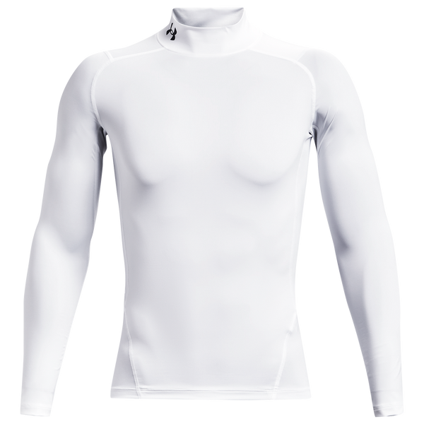 Under Armour HG Armour Comp Mock Long Sleeve - Men's - White/Black