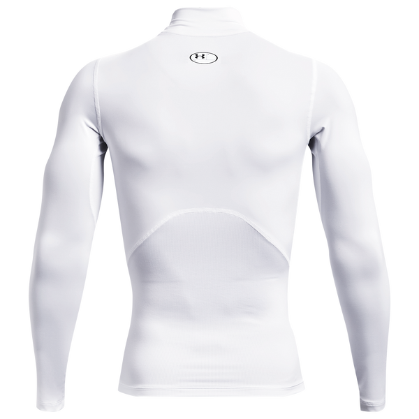 Under Armour HG Armour Comp Mock Long Sleeve - Men's - White/Black - Image 2